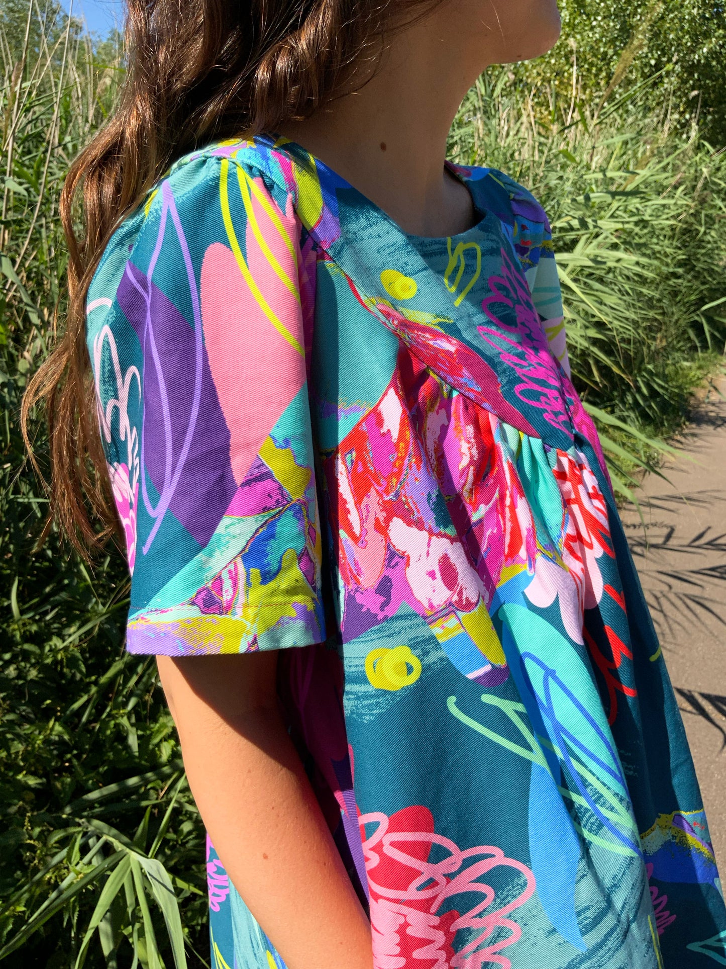 the debut dress protea collage print